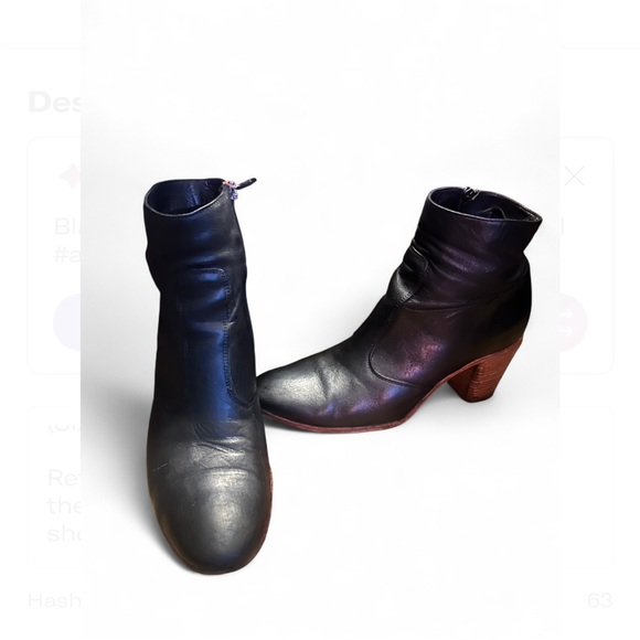 Vintage Alberto Fermani Black Leather Ankle Booties - Picture 11 of 14